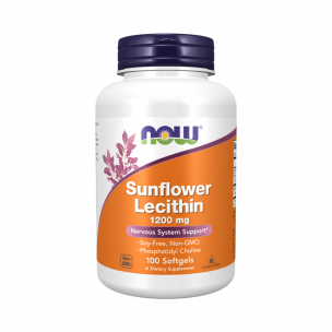NOW Sunflower Lecithin 1200 mg, 100 капсул