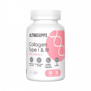 Ultrasupps Collagen type Ⅰ &amp; Ⅲ, 90 капсул