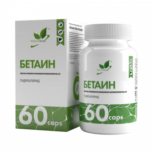 Natural Supp Betaine HCL &amp; Pepsine, 60 капсул