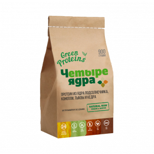 Green Proteins Комплексный протеин Четыре Ядра, 900 грамм