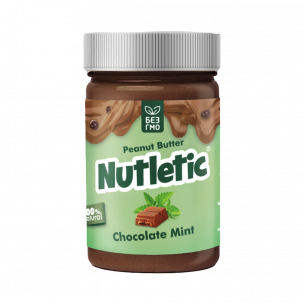 Nutletic Арахисовая паста шоколадная с мятой, 280 грамм
