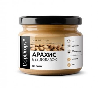 Dop Drops Паста Арахисовая без Добавок, 250 г