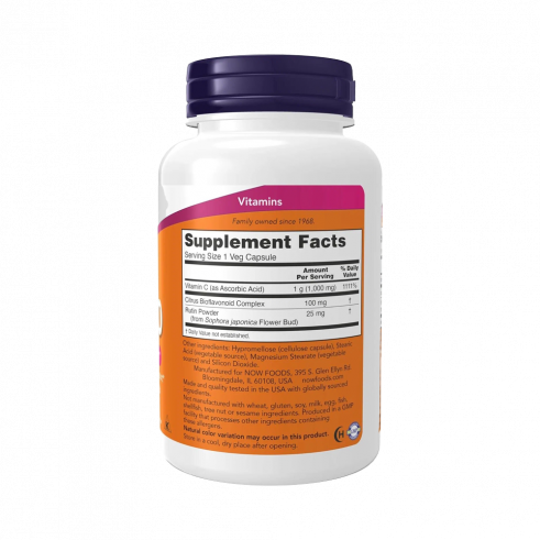 NOW Vitamin C-1000, Витамин С 1000 мг, 100 капсул