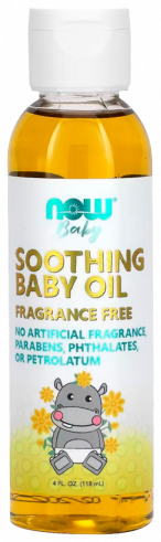 NOW Soothing Baby Oil-Fragrance Free, 118 мл