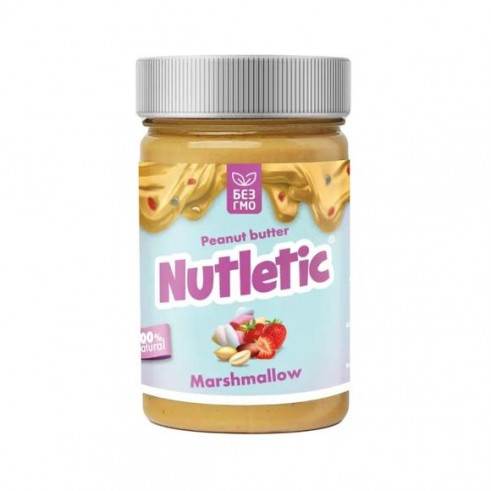 Nutletic Арахисовая паста с маршмеллоу и клубникой, 280 гр