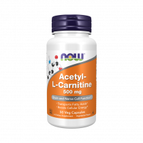 NOW Acetyl L-Carnitine 500 mg, 50 капсул